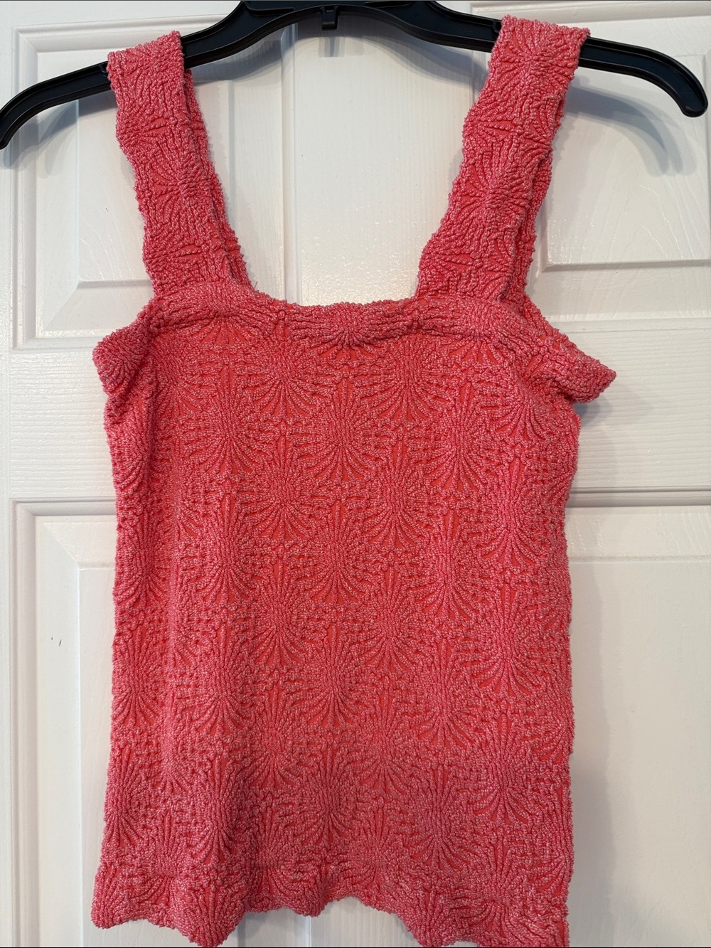 BKE Textured Coral Pink Tank Top
